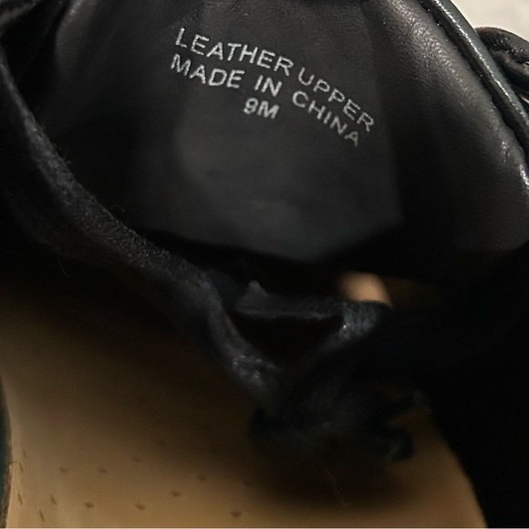 NIB J/SLIDES NYC West Black Leather Sneaker Shoes White Platform Soles Size 9M - Picture 8 of 12